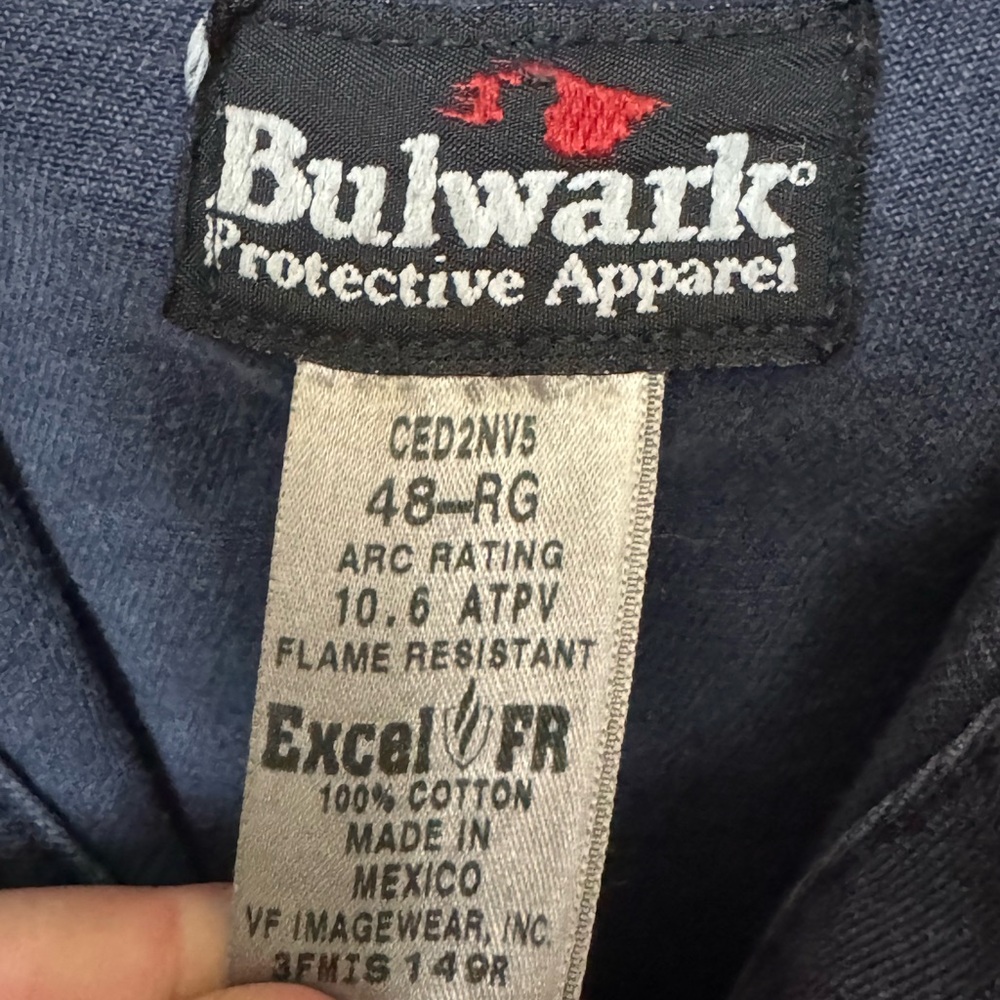 Vintage Bulwark Protective Apparel Jumpsuit Coverall Reflective Men’s 48R RARE - Picture 6 of 8
